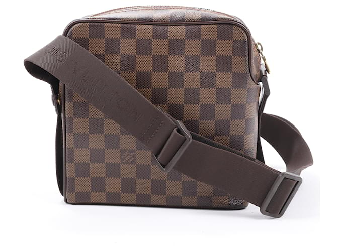 Louis Vuitton Damier Olav Bandolera PM N41442 Castaño Cuero  ref.1397707