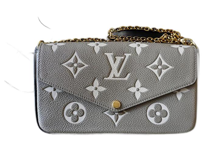 Louis Vuitton Bolso de Hombro Félicie gris Grigio Tela  ref.1397709