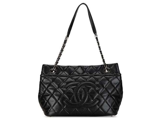 Chanel Shopping Black Leather  ref.1397742