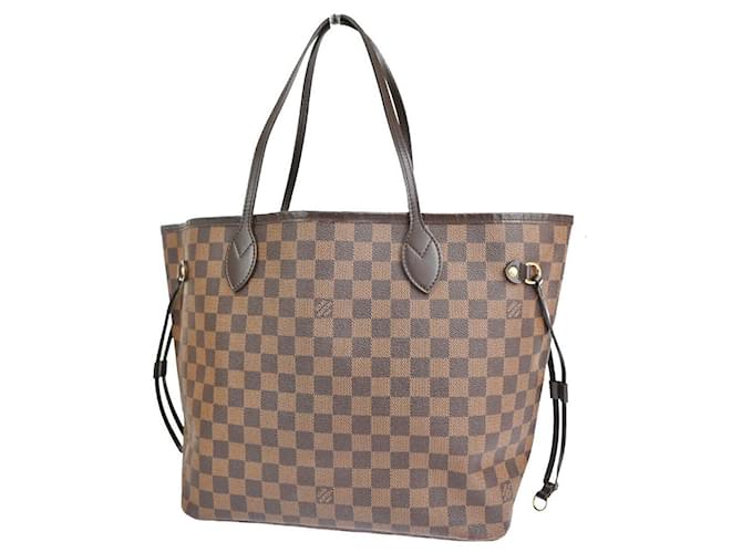 Louis Vuitton Neverfull MM Braun Leinwand  ref.1397743