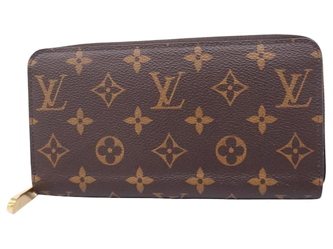 Louis Vuitton Portefeuille zippy Marrone Tela  ref.1397772