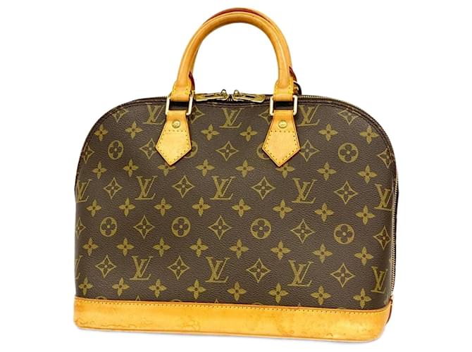 Louis Vuitton Alma Marrone Tela  ref.1397803