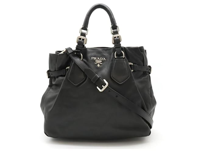 Tote Prada Preto Couro  ref.1397811