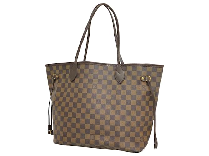 Louis Vuitton Neverfull MM Braun Leinwand  ref.1397851