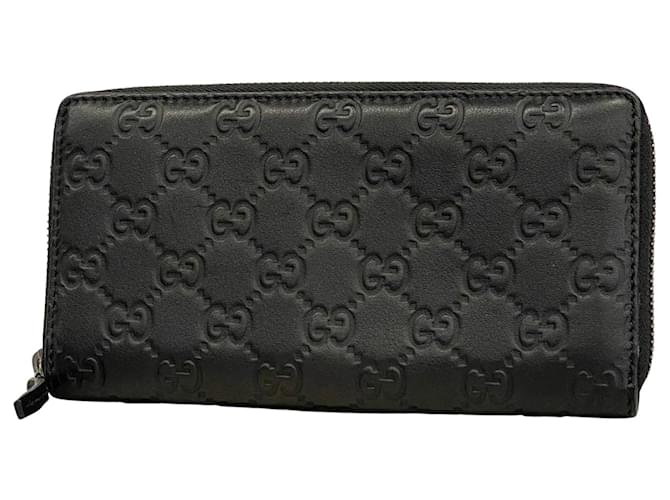 Gucci Guccissima Preto Couro  ref.1397867