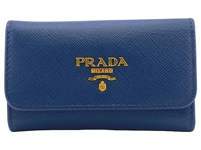 Prada Saffiano Blue Leather  ref.1397868
