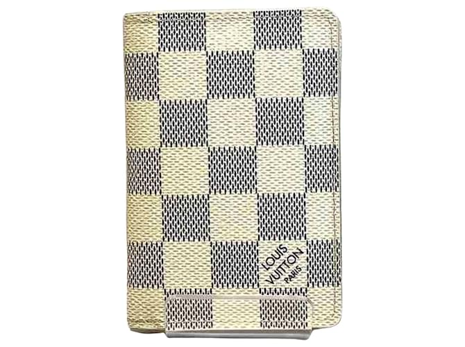 Louis Vuitton Organizer de poche Branco Lona  ref.1397901