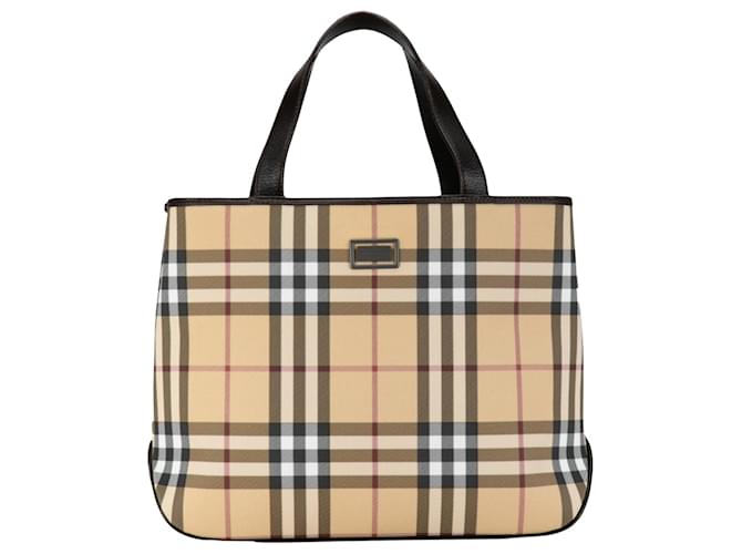 Burberry Nova Check Synthétique Beige  ref.1397916