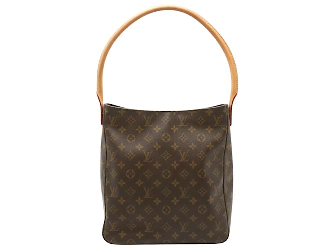 Louis Vuitton Looping GM Castaño Lienzo  ref.1397993