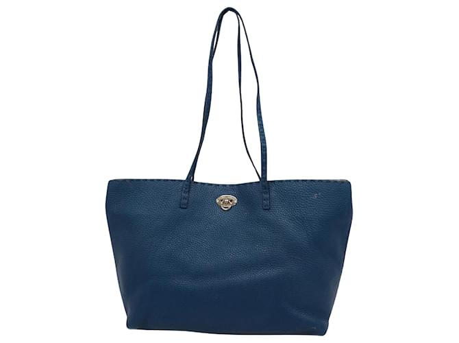 Fendi Selleria Blau Leder  ref.1398021