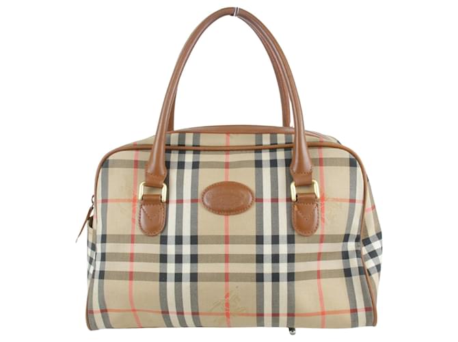 Burberry Nova Cheque Beige Lienzo  ref.1398040