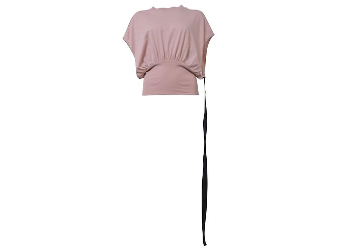 Rick Owens DRKSHDW Blusa corta Tommy en algodón rosa