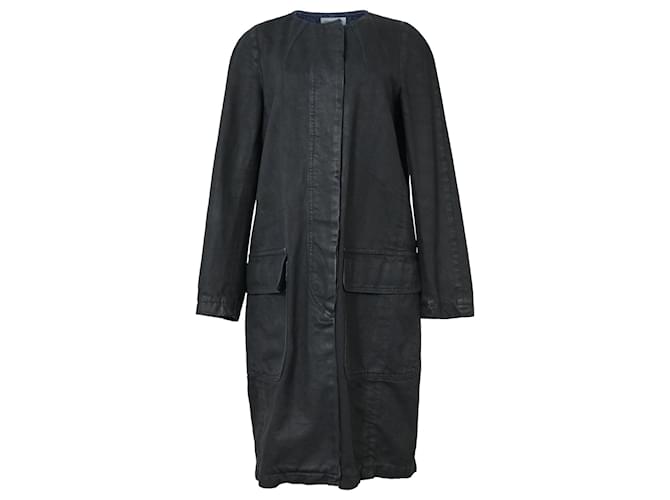 Langer Mantel von Dries Van Noten aus schwarzer Baumwolle  ref.1398111