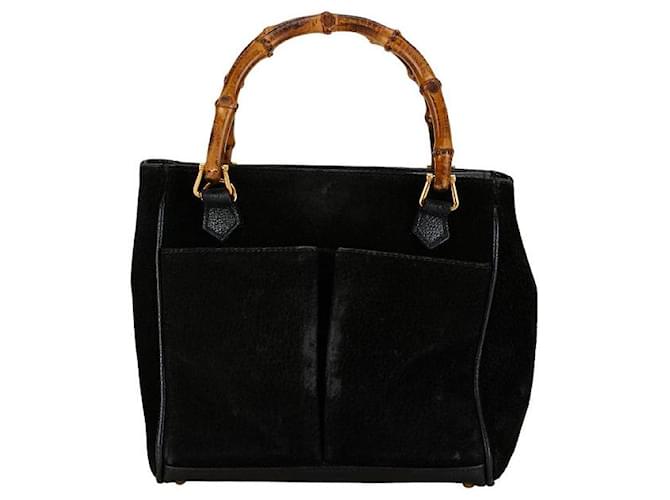 Gucci Suede Bamboo Handbag Suede Handbag 1230316 in Good condition  ref.1398128