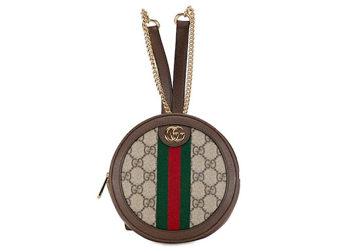 Gucci GG Supreme Ophidia Mini-Rucksack, Canvas-Rucksack 598661 in ausgezeichnetem Zustand Leinwand  ref.1398133