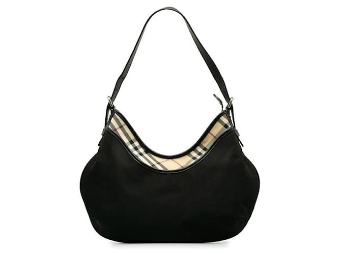 Borsa a tracolla in tela Burberry Nova Check in nylon Hobo Bag in buone condizioni  ref.1398145