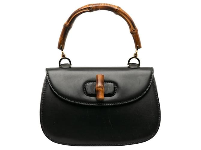 Gucci Leather Bamboo Handbag  Leather Handbag 000 01 0633 in Good condition  ref.1398155