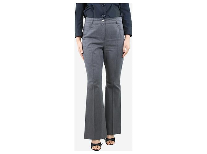 Akris Pantalón vaquero de pernera ancha acampanado gris - talla UK 42 Algodón  ref.1398180