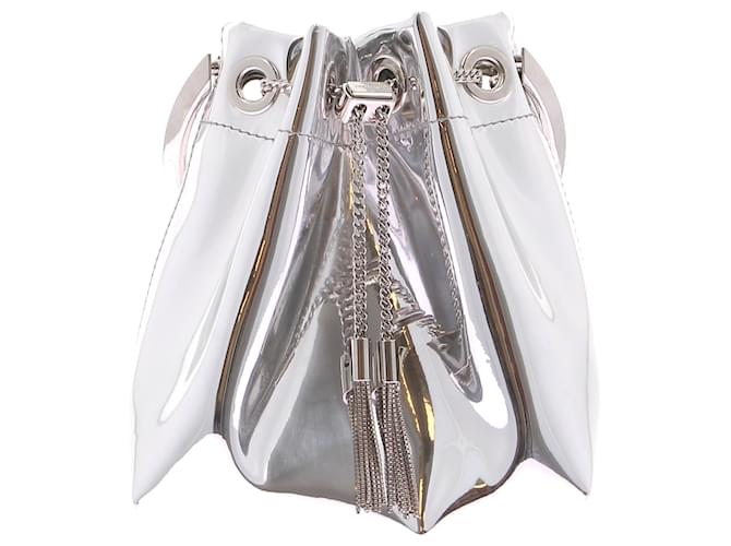 JIMMY CHOO  Handbags T.  Leather Silvery  ref.1398190