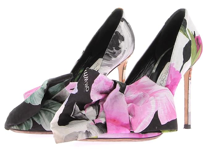 Autre Marque JIMMY CHOO X OFF-WHITE Pumps T.EU 40 Stoff Mehrfarben Leinwand  ref.1398207