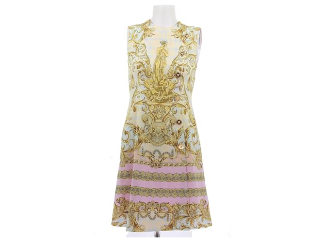 VERSACE  Dresses T.IT 38 Silk Multiple colors  ref.1398208