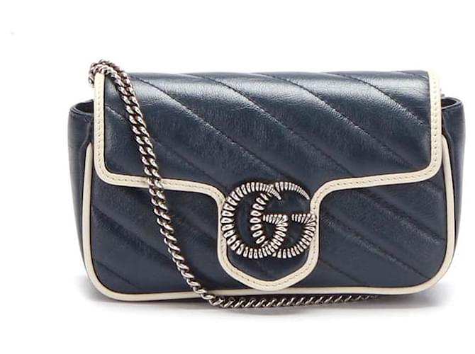 Gucci Super Mini GG Marmont Shoulder Bag Leather  ref.1398213