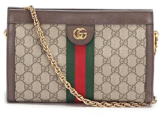 Gucci Small GG Supreme Ophidia Shoulder Bag 503877 Cloth  ref.1398219