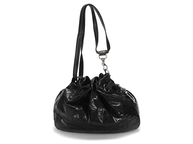 Borsa a spalla in pelle Dior Cannage con cordino in buone condizioni  ref.1398225