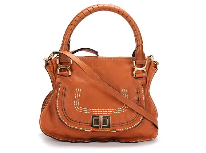 Chloé Marcie Turn-Lock Shoulder Bag Leather  ref.1398232