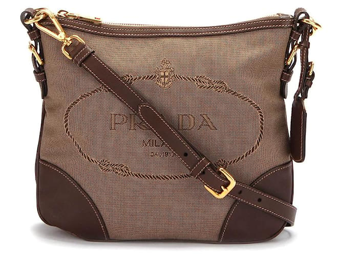 Prada Borsa a tracolla Canapa 194/B Tela  ref.1398283