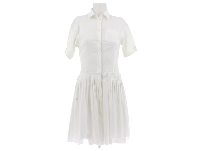 PRADA  Dresses T.IT 38 Cotton White  ref.1398286