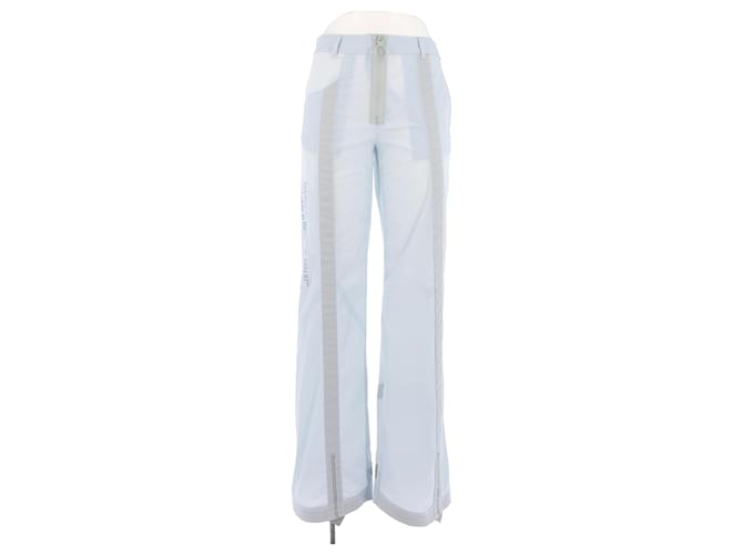 Off White Pantalon OFF-WHITE T.FR 38 Polyester Bleu  ref.1398300