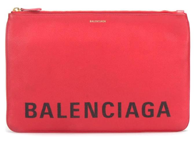 Balenciaga Bolsa clutch de couro com logotipo 529313  ref.1398329