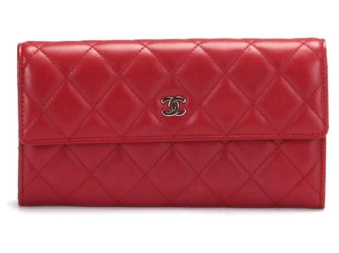 Chanel CC Carteira Longa Matelassê Couro  ref.1398342