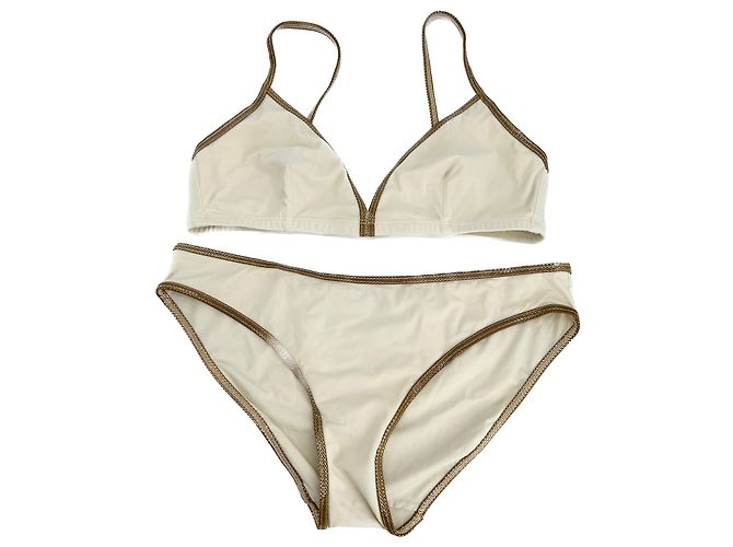 Autre Marque Nicht signiert / Unsignierte Badebekleidung T.FR 36 Polyester Roh