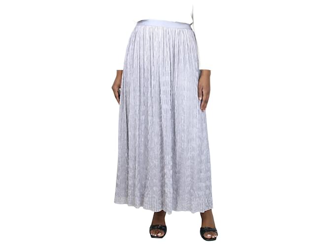 Giorgio Armani Lilac plisse maxi skirt - size UK 18 Purple Polyester  ref.1398391