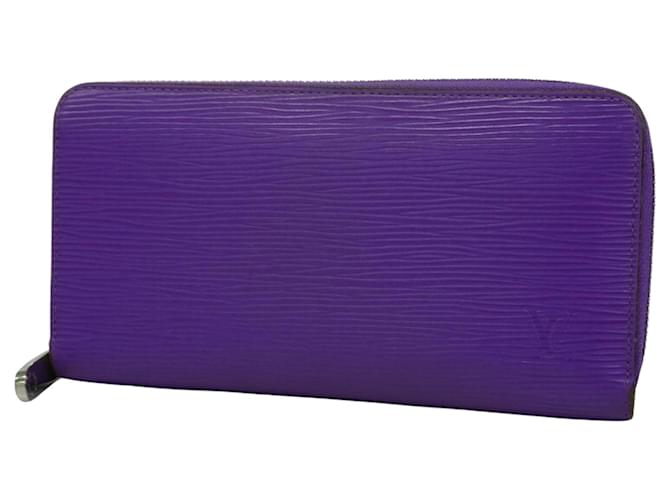 Zippy Cremallera Louis Vuitton Portefeuille Púrpura Cuero  ref.1398412
