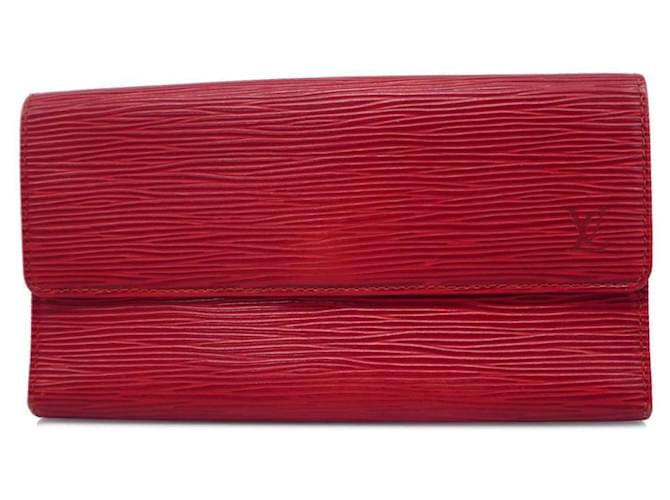 Louis Vuitton Trésor Vermelho Couro envernizado  ref.1398420