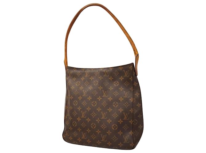 Louis Vuitton Looping GM Castaño Lienzo  ref.1398422