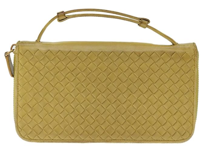 Bottega Veneta Intrecciato Amarelo Couro  ref.1398423