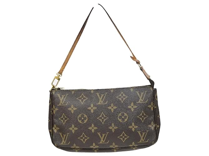 Louis Vuitton Pochette Zubehör Braun Leinwand  ref.1398485