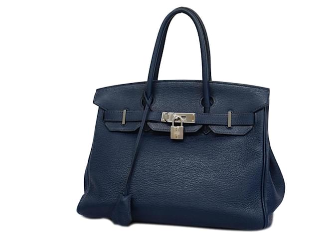 Hermès Birkin 30 Blue Leather  ref.1398497
