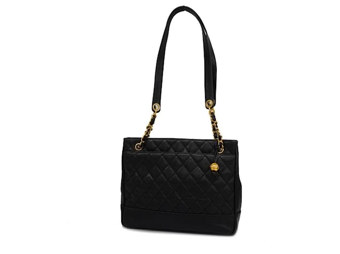 Timeless Chanel Matelassé Preto Couro  ref.1398510