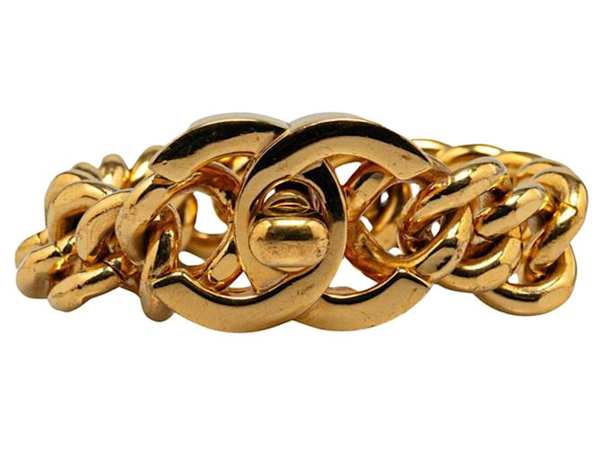 Timeless Chanel COCO Mark Dourado Banhado a ouro  ref.1398522