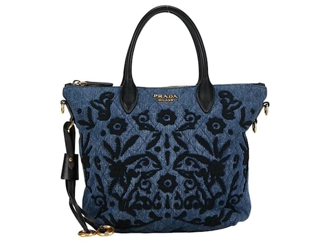 Tote Prada-Blume Blau John  ref.1398540