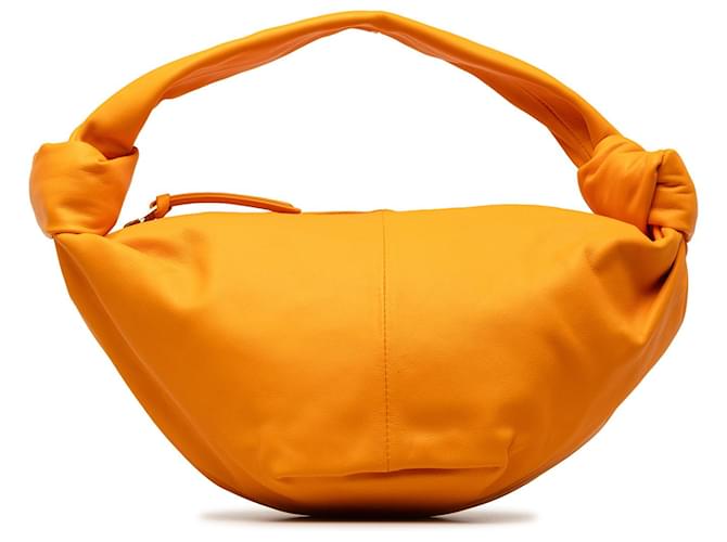 Bottega Veneta Orange Mini Double Knot Leather  ref.1398553