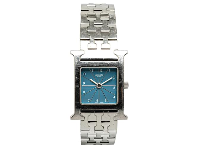 Reloj Hermès Heure H de acero inoxidable y cuarzo plateado Plata Metal  ref.1398559