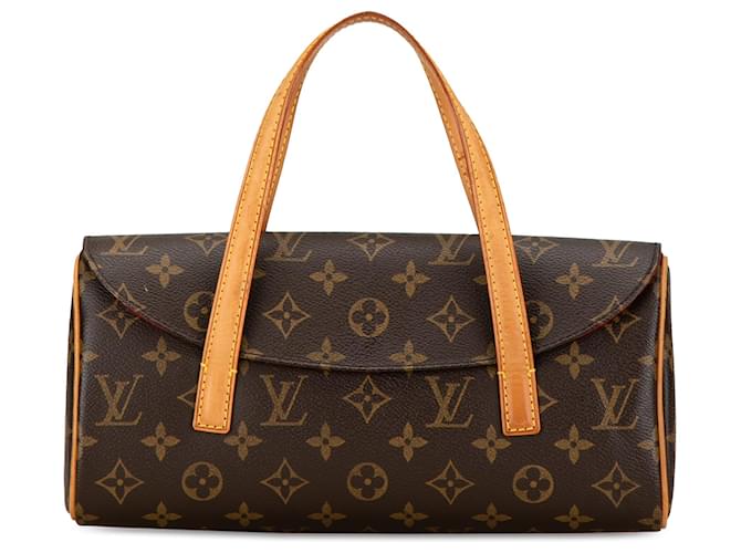 Louis Vuitton Brown Monogram Sonatine Leather Cloth  ref.1398577
