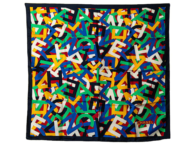 Chanel Multi Alphabet Silk Scarf Cloth  ref.1398586