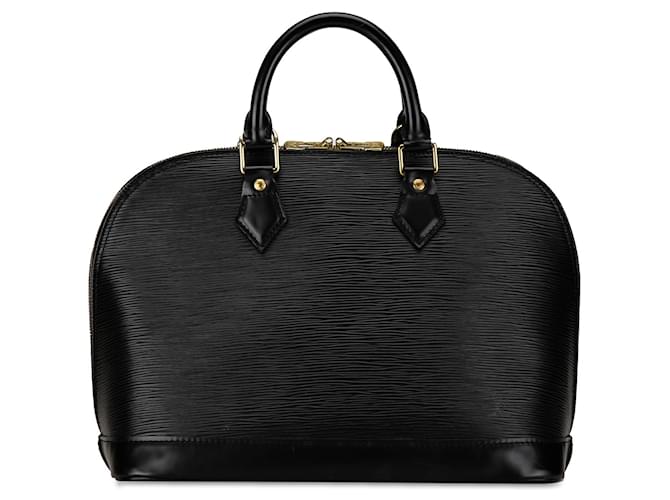 Louis Vuitton Black Epi Alma PM Leather  ref.1398599